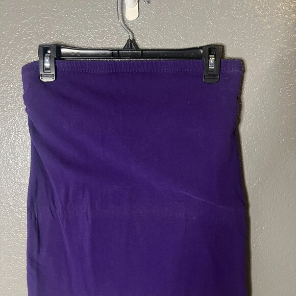 Active Basic Women's Dark Purple Crop Top with Built-In Bra - Size L - Picture 4 of 4